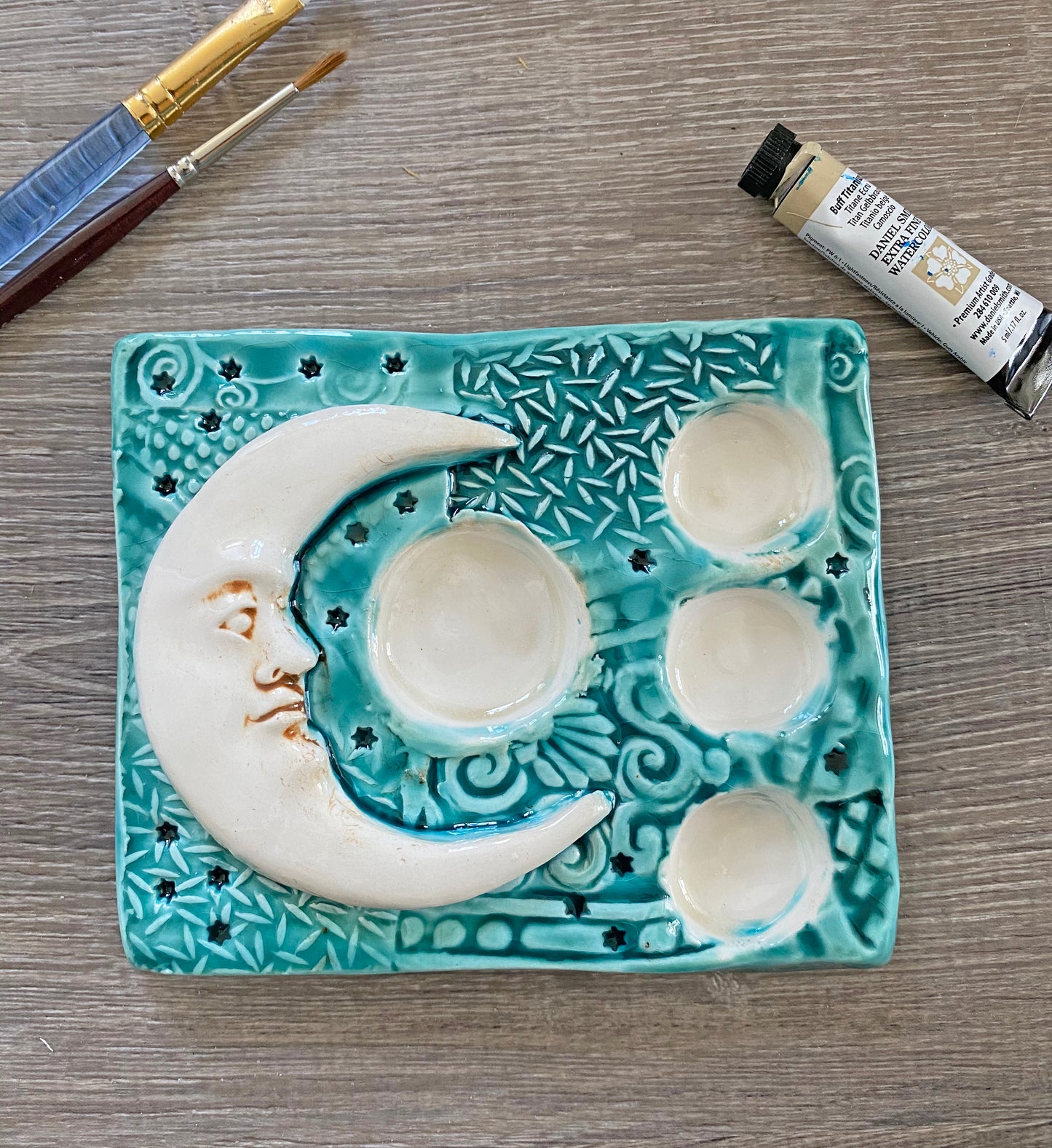 Moon Paint Palette -Watercolor Palette, Mother's Day Gift, Craft Kit, Birthday present for her