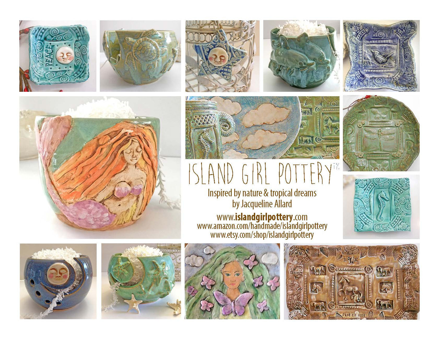 Sea Turtle Yarn Bowl - Knitting Bowl Beach Handmade Pottery Yarn Holder