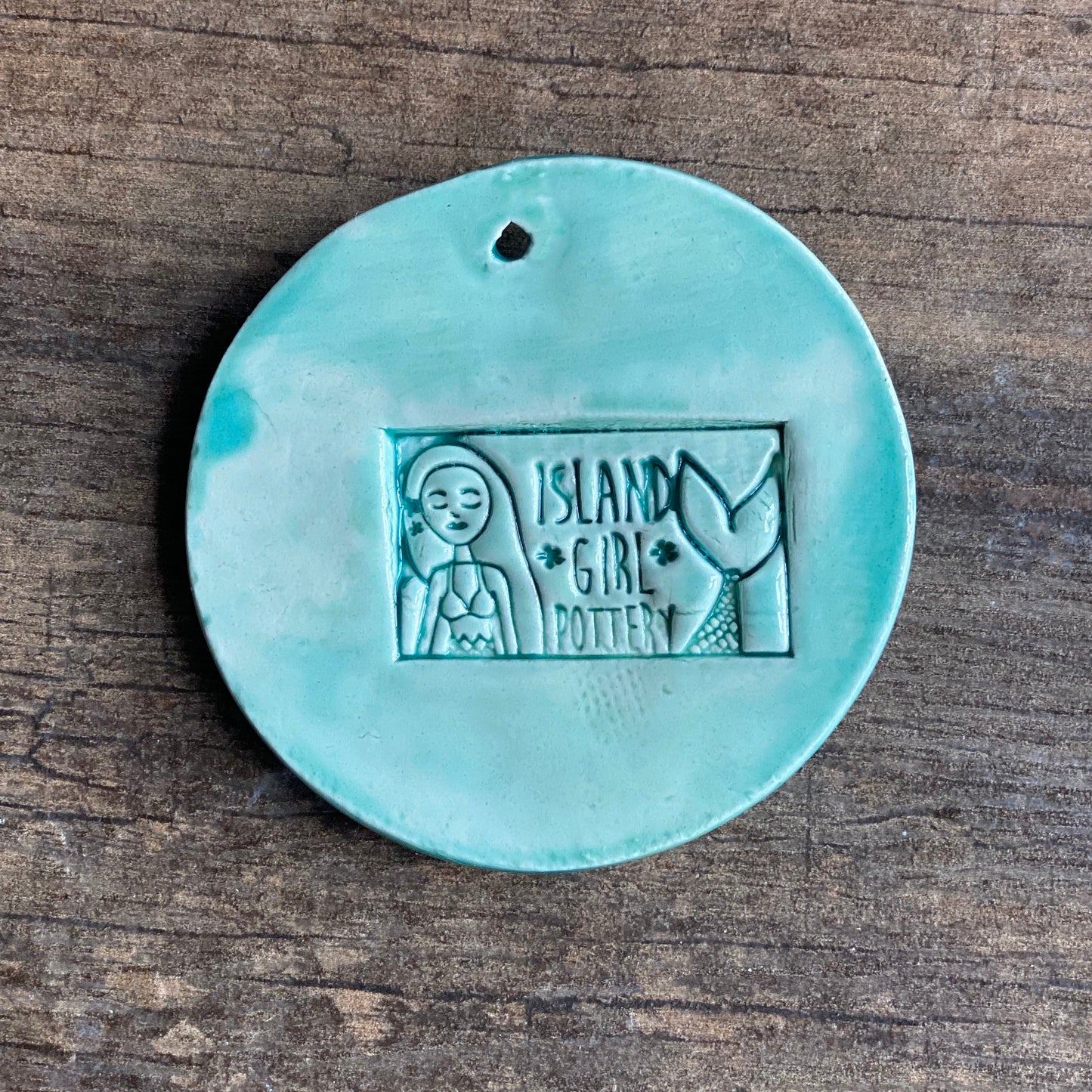 Crab Ornament - Coastal Christmas - Aqua Beach Pottery