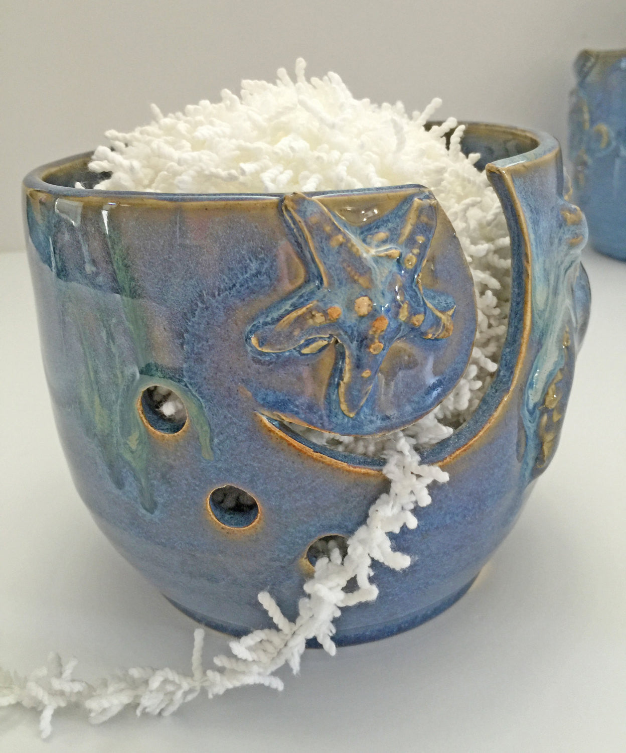 Sea Turtle Yarn Bowl for Knitting and Crochet