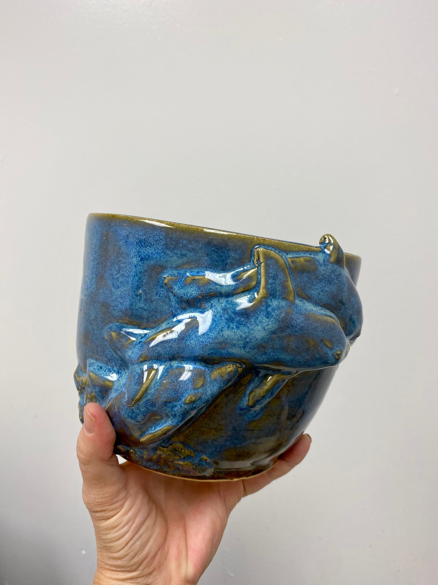 Dolphin Yarn Bowl for Knitting and Crochet - Large