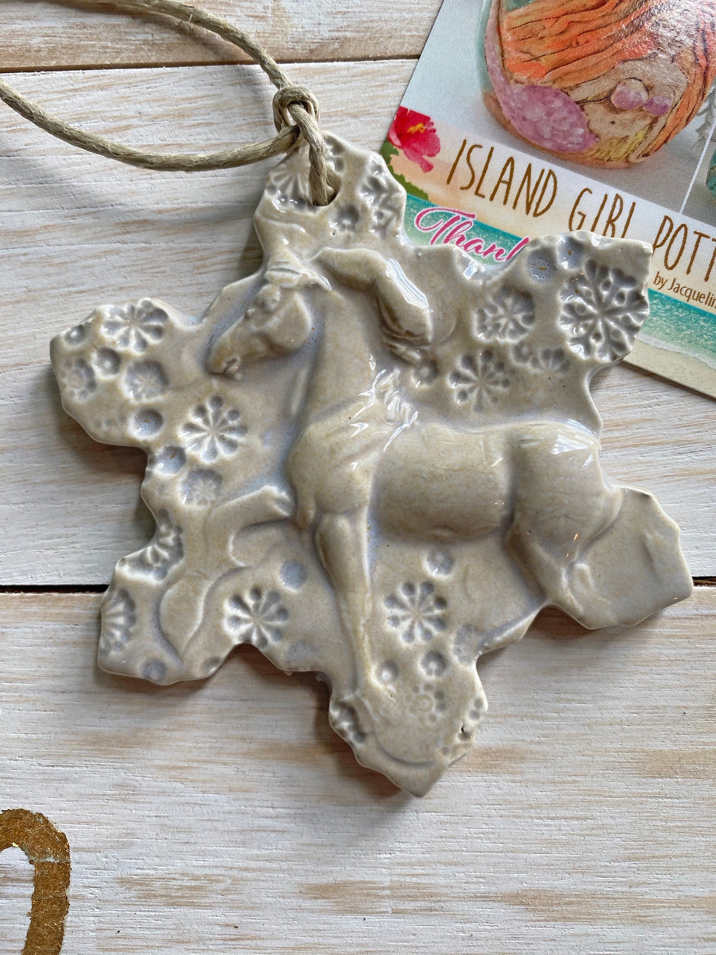 Horse Ornament - Equestrian Gift - Island Girl POttery
