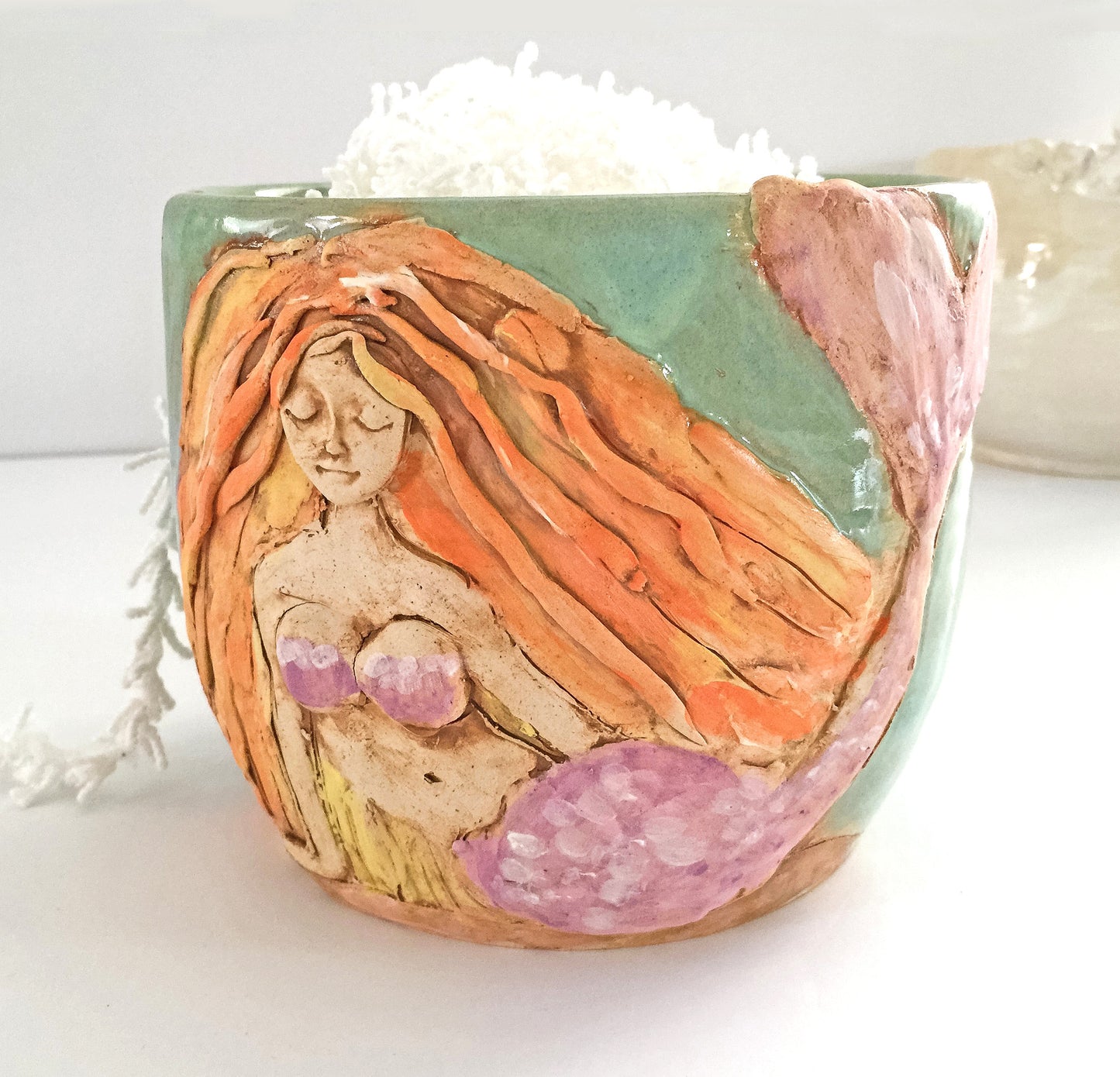 Mermaid Bowl for Knitting and Crochet
