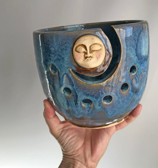 Full Moon Yarn Bowl for Knitting and Crochet - Large